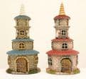 Large  Light -Up Unicorn Fairy House - 31cm - Blue.
