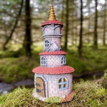 Large Light -Up Unicorn Fairy House - 31cm - Red