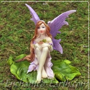 Large Lilac Leaf Fairy - 9cm