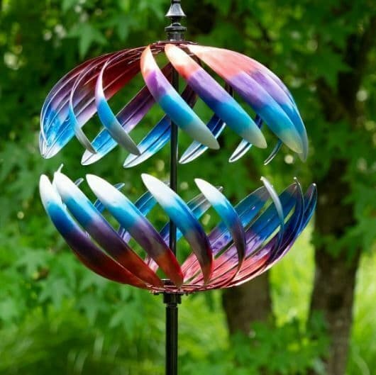 Large Garden Globe Wind Spinner.