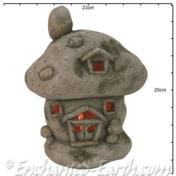 Large Stone Effect Fairy House- Mushroom Manor - 29cm