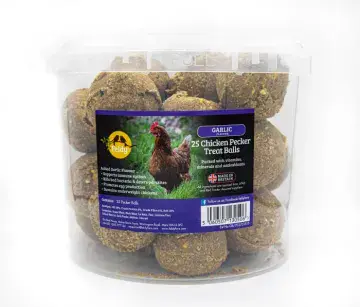 Large tub of 25 -  Feldy Chicken Pecker Balls –  Garlic