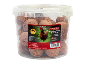 Large tub of 25 -  Feldy Chicken Pecker Balls –  Mixed Berries