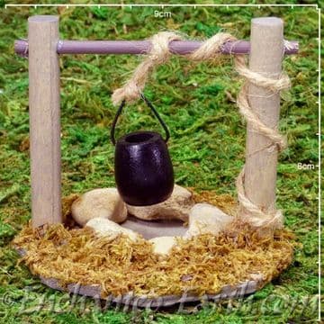 Large Water Well - Miniature Garden Natural Witches Well