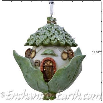 Leaf Cottage - Fairy House Hanging Decorations - 12cm