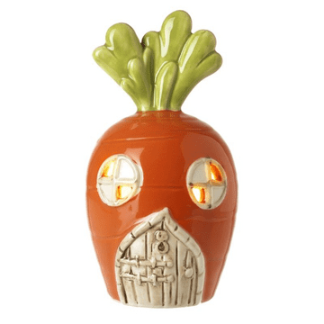 LED  - Ceramic Carrot Fairy house - 17cm Tall
