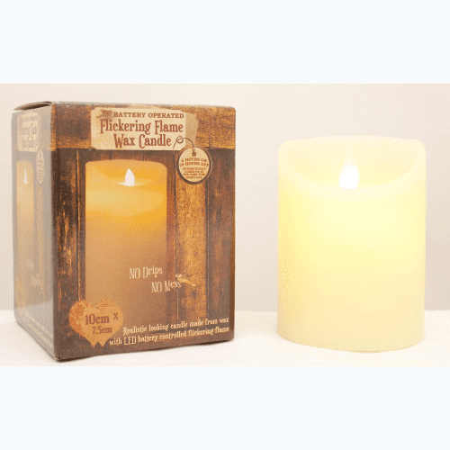 LED Dancing / Flickering Wax Candle with Auto Timer Built in - 10cm.