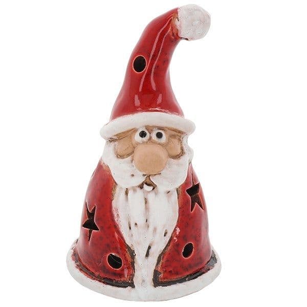 LED - Light-Up - Ceramic Santa - 10cm.