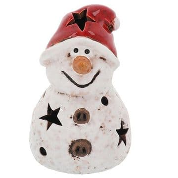 LED - Light-Up - Ceramic Snowman