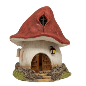 LED - Light Up Enchanted Forest Toadstool FaIry House - 12cm