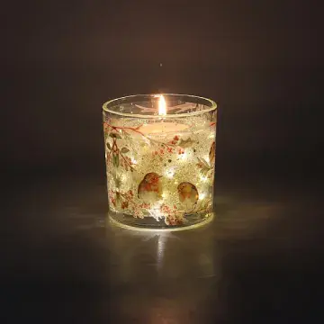 LED Light Up Gel Candle - Winter Robin