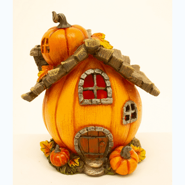 LED , Light Up Pumpkin Cottage - 15cm