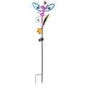 LED Solar Fairy Wings Fairy Stake - Pink- 91cm tall.