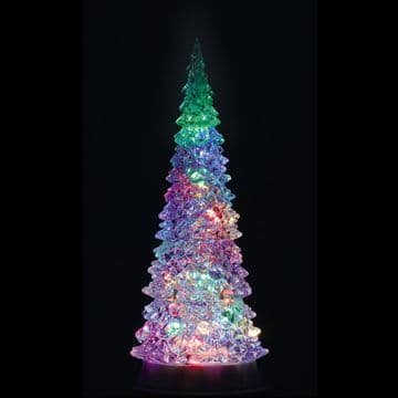 Lemax - Crystal Lighted Tree - 4 Colour Changeable & Colour Transformation - XL 28.6 cm Tall