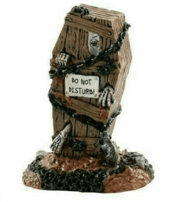 Lemax Spooky Town - Do Not Disturb - Spooky Haunted Coffin