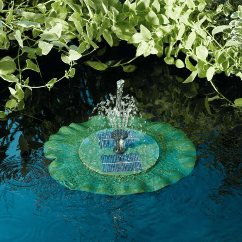 Lily Floating Fountain - Solar Water Pump - 29cm.