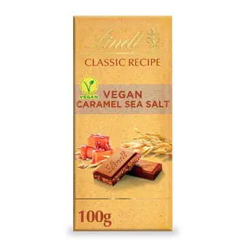 Lindt CLASSIC Vegan Caramel Sea Salt Chocolate Bar 100g
