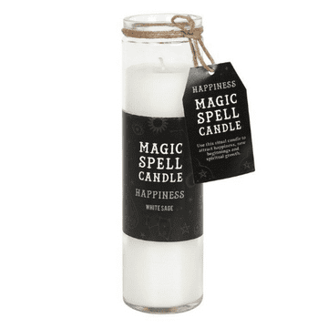 Magic Spell Candle - Happiness - Whte Sage