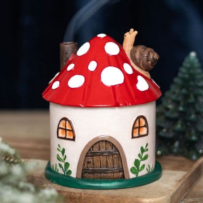 Magical Fairy Mushroom House / Incense Burner'