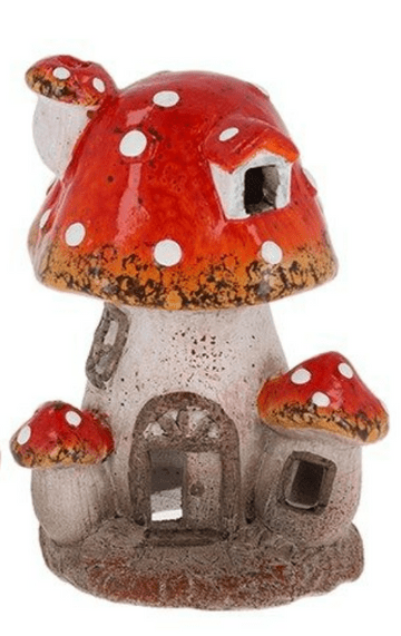 Magical Mushroom Fairy House - Hand Crafted Ceramic House - 16cm
