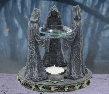 Maiden, Mother and Crone Magik Circle Oil Burner - 16cm