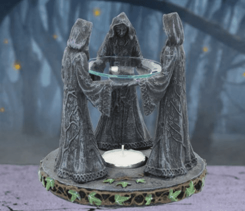 Maiden, Mother and Crone Magik Circle Oil Burner - 16cm.