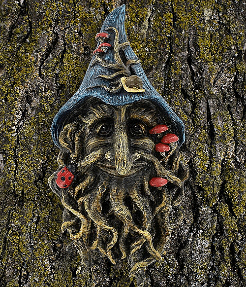 Merlin the Wizard - Greenman Tree Ent - Wall Plaque - 31cm.