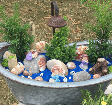 Mermaid Silver Bath tub garden