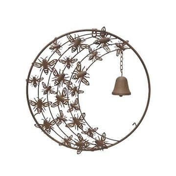 Metal Bee wall plaque - 43cm