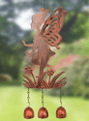 Metal Garden Bronze Fairy Wind chime - Choose from 2 designs - 51cm.