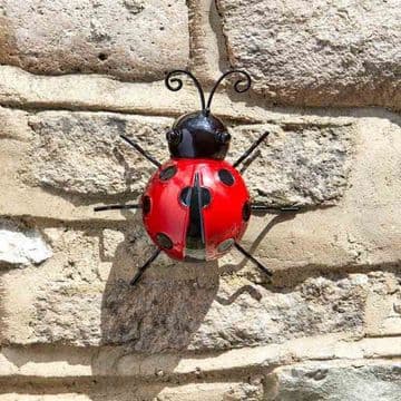 Metal Garden Ladybird - wall Hanger