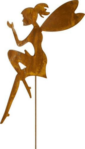 Metal Garden Rusty Fairy on a long stake - 37cm