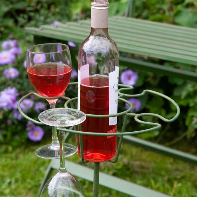 Wimbledon Wine Bottle & Glasses Holder.
