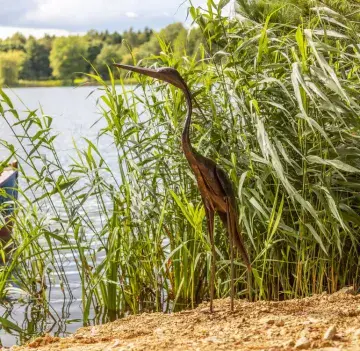 Metal Heron - Made from 100% Recycled Metal - 80cm