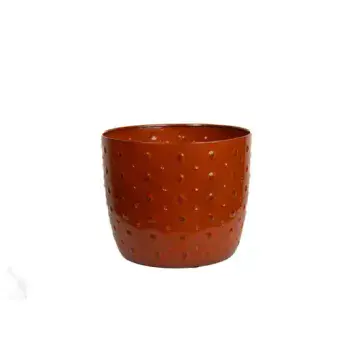 Metal Planter - 30cm Orange