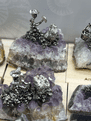 Mini Miners on Real Amethyst Rocks - Assorted Designs.