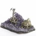 Mini Miners on Real Amethyst Rocks - Assorted Designs.