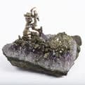 Mini Miners on Real Amethyst Rocks - Assorted Designs.