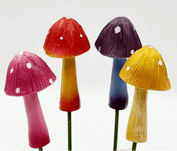 Miniature Garden Colourful Toadstools - 7cm