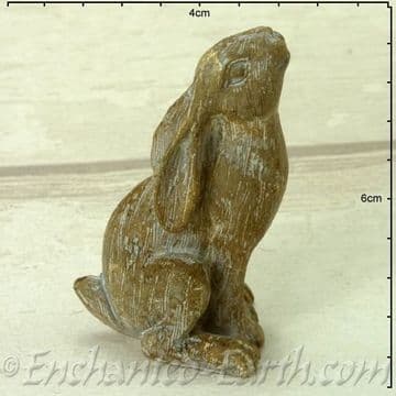 Miniature Garden Grey Moon Gazing Hare - 7cm