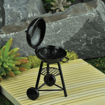 Miniature Garden -Metal Kettle BBQ
