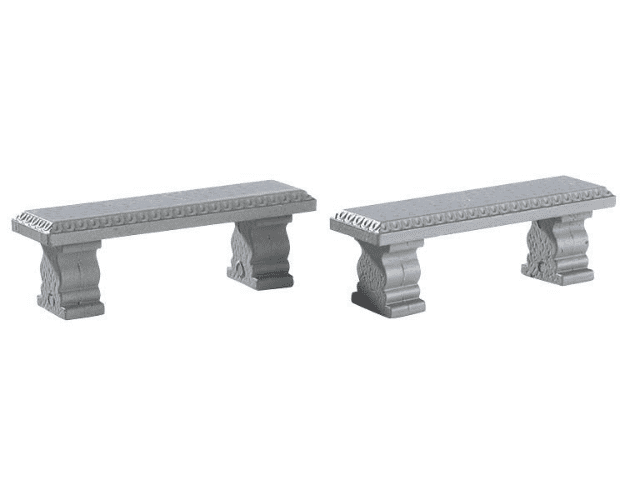 Lemax  - Plaza Bench Set - Set of 2.
