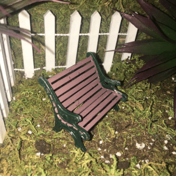 Miniature Garden Traditional Park Bench