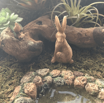 Miniature Sitting Hare - 7cm