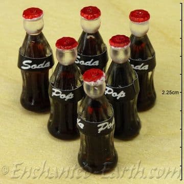 Miniature Soda Bottles - 2 bottles of Cola