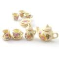 Miniature World - China Yellow Floral Tea Set - 4 items to choose from.