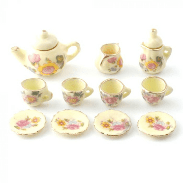 Miniature World - China Yellow Floral Tea Set - 4 items to choose from