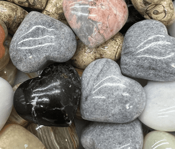 Mixed Natural Marble Hearts -