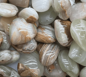 Mixed Natural Onyx Hearts