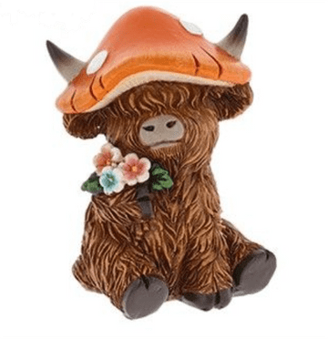 Moo-Shroom - Highland Cow - Flowers